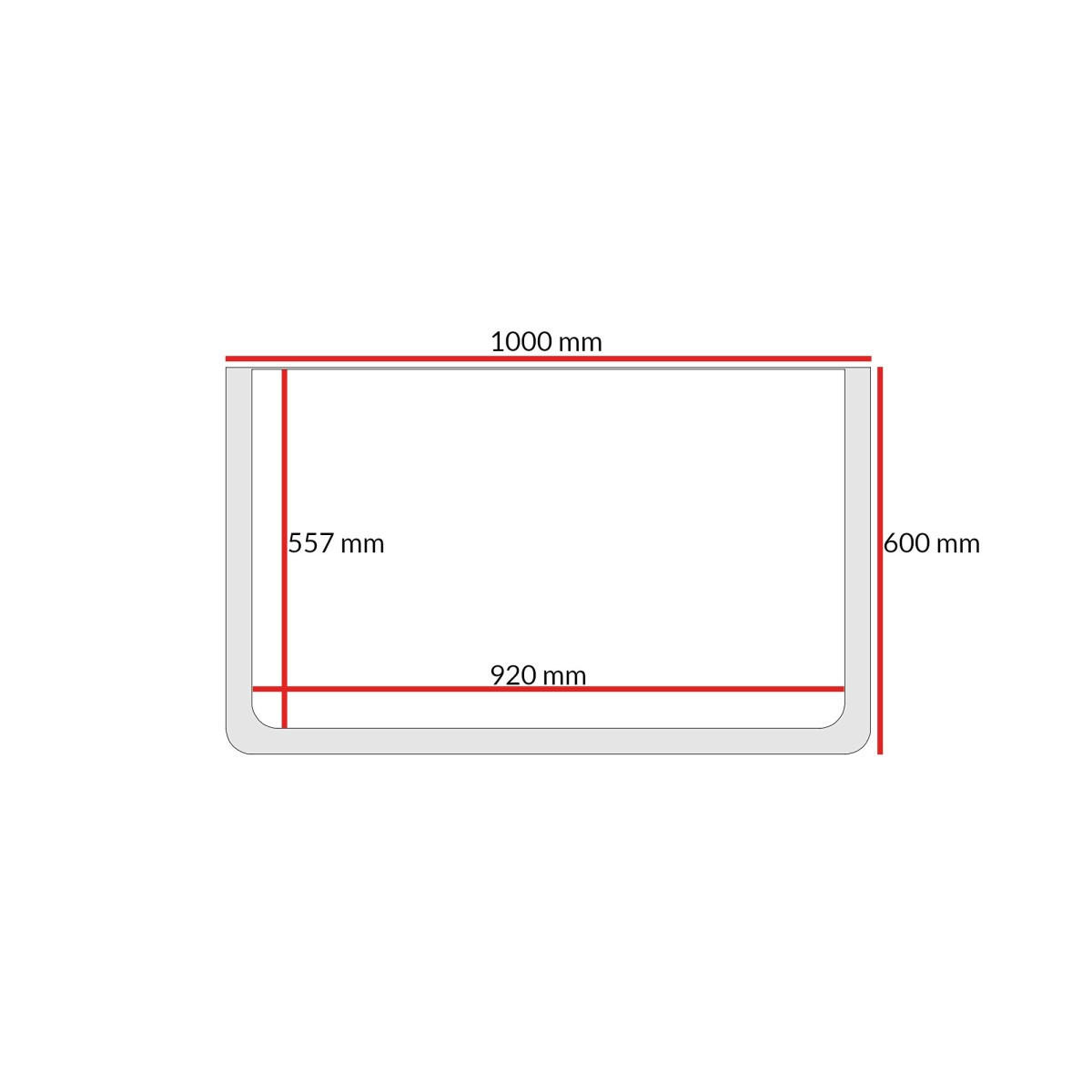 WANDSPIEGEL Chloe 100 x 60 Weiß - Weiß, Holzwerkstoff (100/60/2cm) - mzm24