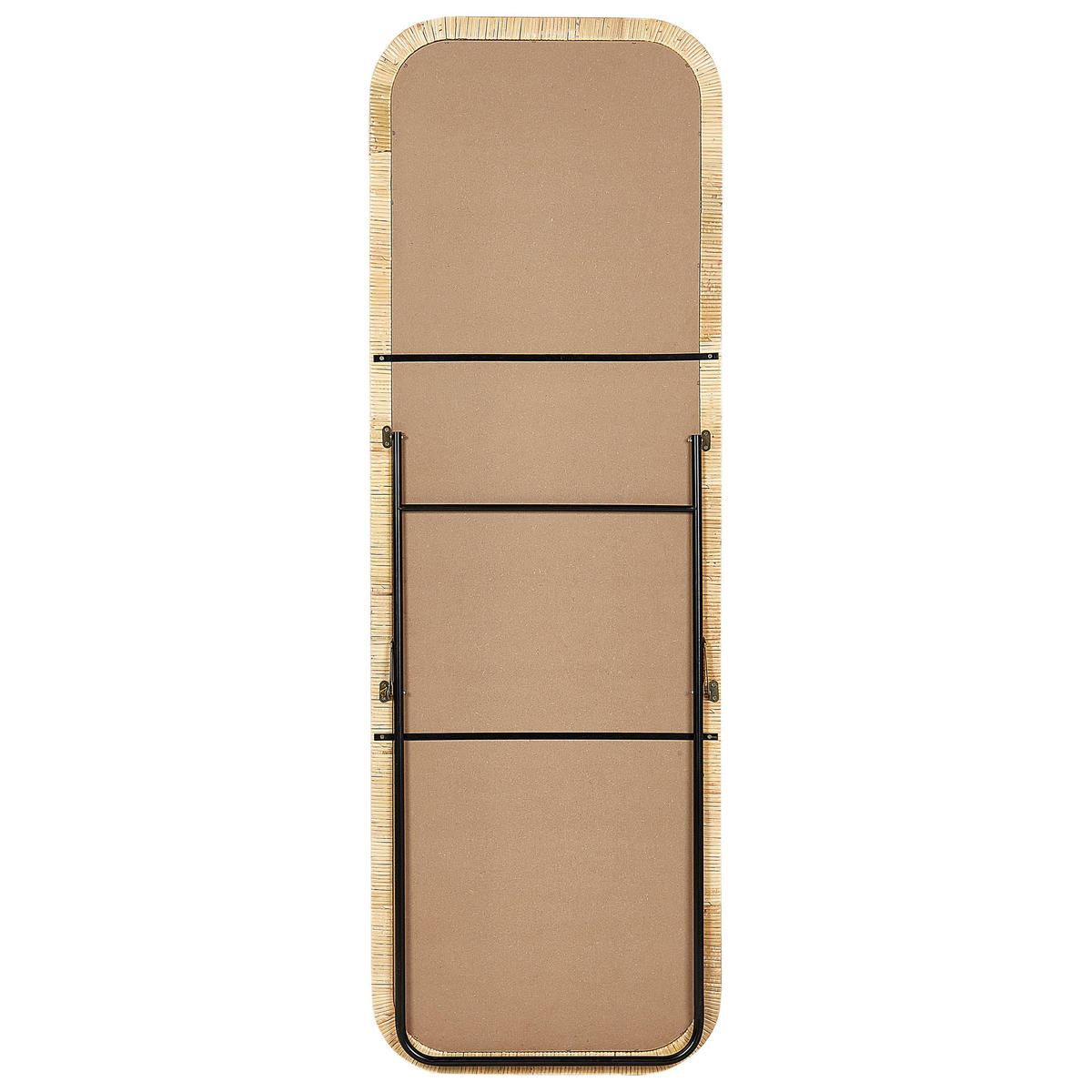 OGLINDĂ PE SUPORT 150 cm ratan culoare naturală Malange - culoare naturală/negru, materiale naturale (50/150/3cm) - Beliani