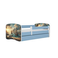 KINDERBETT Schiff mit Schublade und Matratze 160/80 - Blau, Holzwerkstoff (80/160cm) - RAUMHIRSCH FURNITURE
