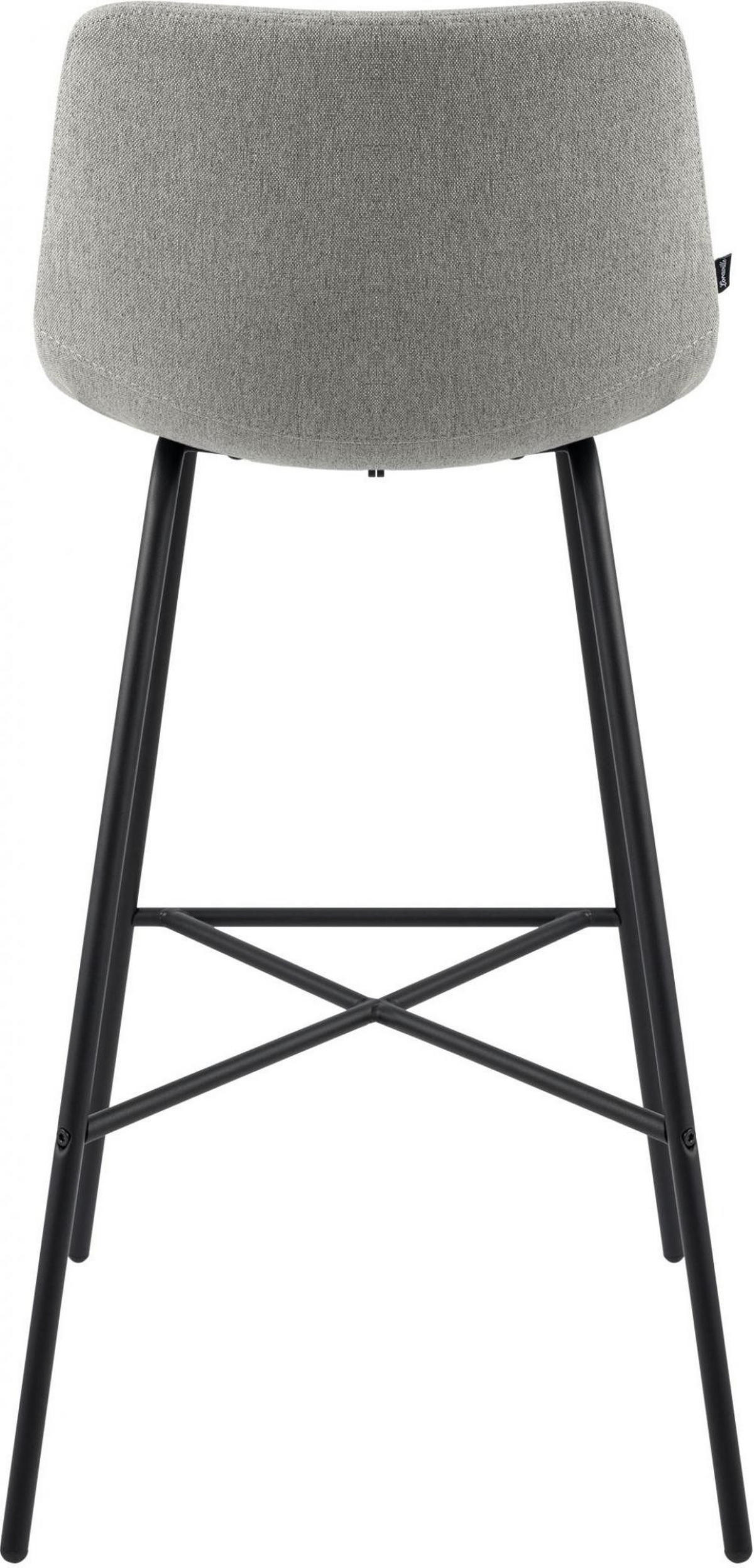 BARHOCKER Stoff Grau - Schwarz/Grau, Textil/Metall (44/98/49cm) - CLP