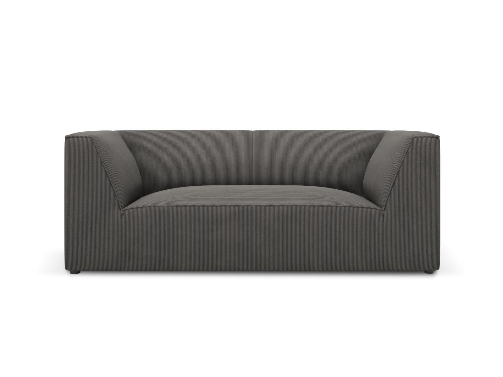 SOFA Ruby aus Cord dunkelgrau 2 Sitzplätze - Dunkelgrau, Textil (93/69/174cm) - Micadoni