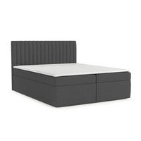 BOXBETT Maldon 160/200 cm Anthrazit im Megan Stoff - Anthrazit/Schwarz, Holz/Holzwerkstoff (160/200cm) - AltaBeds