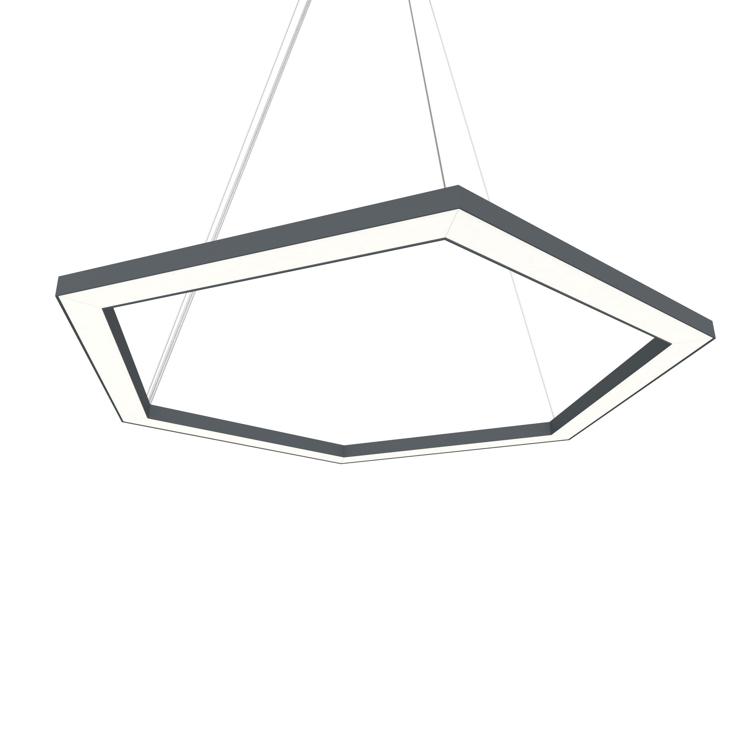 Lumicom Led-Hängeleuchte Anthrazit 100x60x1.6 cm