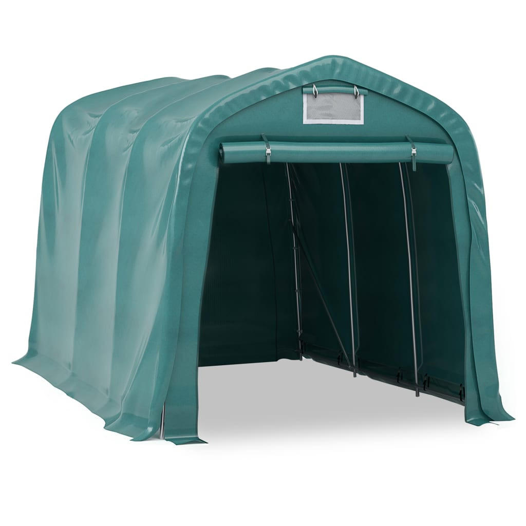 GARAGENZELT 2,4/3,6/2,4 m, aus PVC, Grün - Grün, Textil (240/240/360cm) - vidaXL
