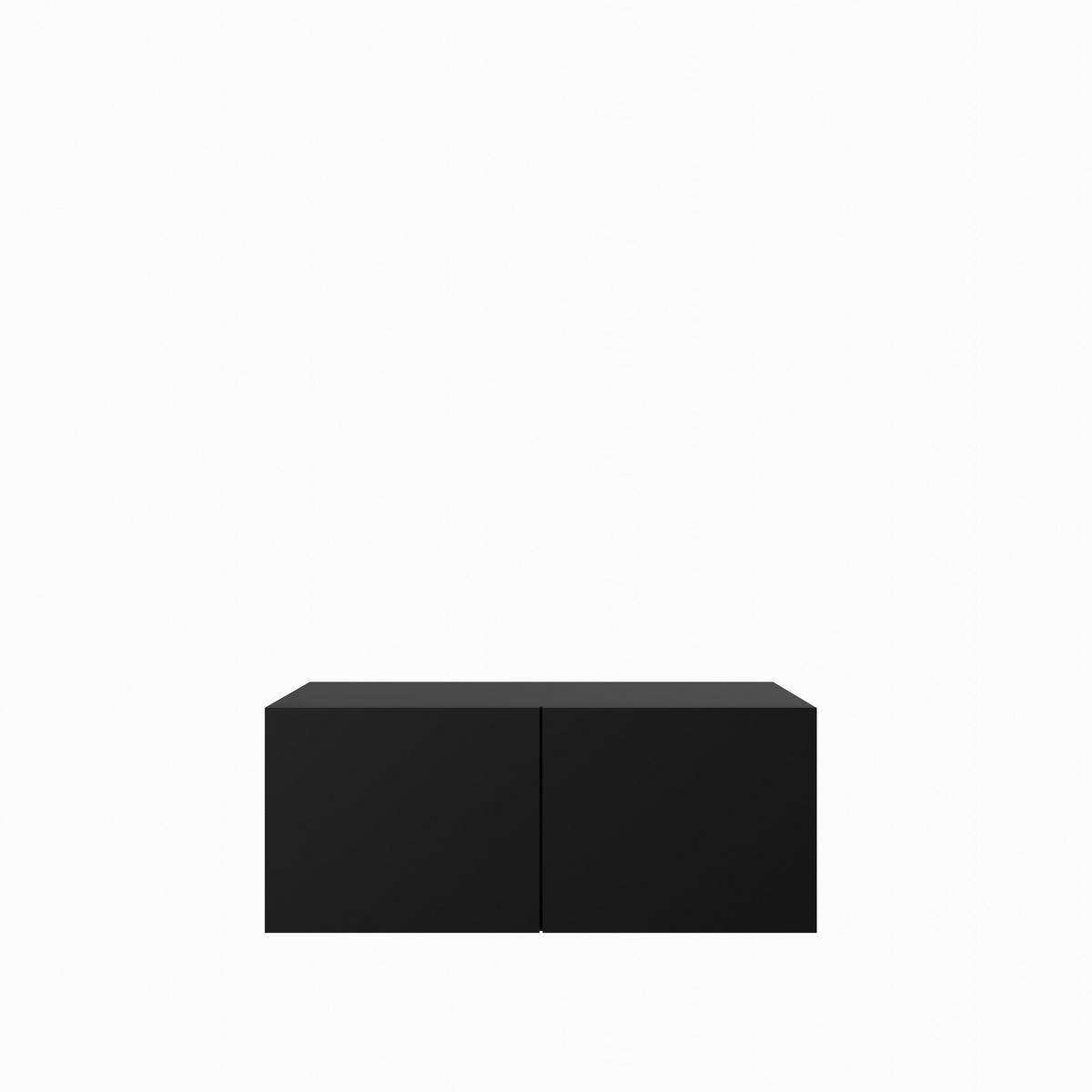 TV-SCHRANK Leo 100 cm, zweitürig, schwarz - Schwarz, Kunststoff (100/40/41cm) - Margaret Hadas24