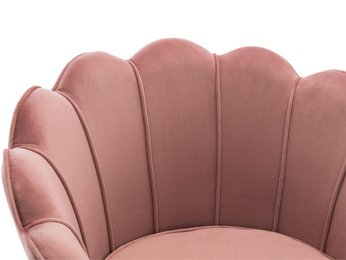MUSCHELSESSEL - Samt - Rosa - DANDELION - Pink, Textil (75/76.5/78cm) - Pascal Morabito