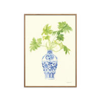 POSTER mit Rahmen Wild Apple - Palm Chinoiserie III - Eichefarben/Grün, Holz/Papier (70/100cm) - Poster&Frame