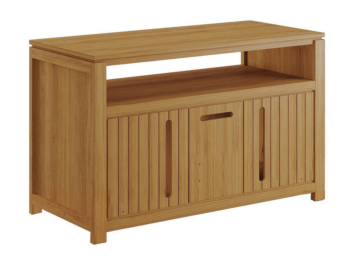 WASCHBECKENUNTERSCHRANK - 120 cm x 55 cm - Holz, Platte - Naturfarben Hell - SARATOK - Naturfarben, Holz (120/75/55cm) - Vente-Unique