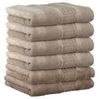 GÄSTETUCH 6er Pack 100% Baumwolle, Sand, 30 x 50 cm - Sandfarben, Naturmaterialien (30/40cm) - Cawoe