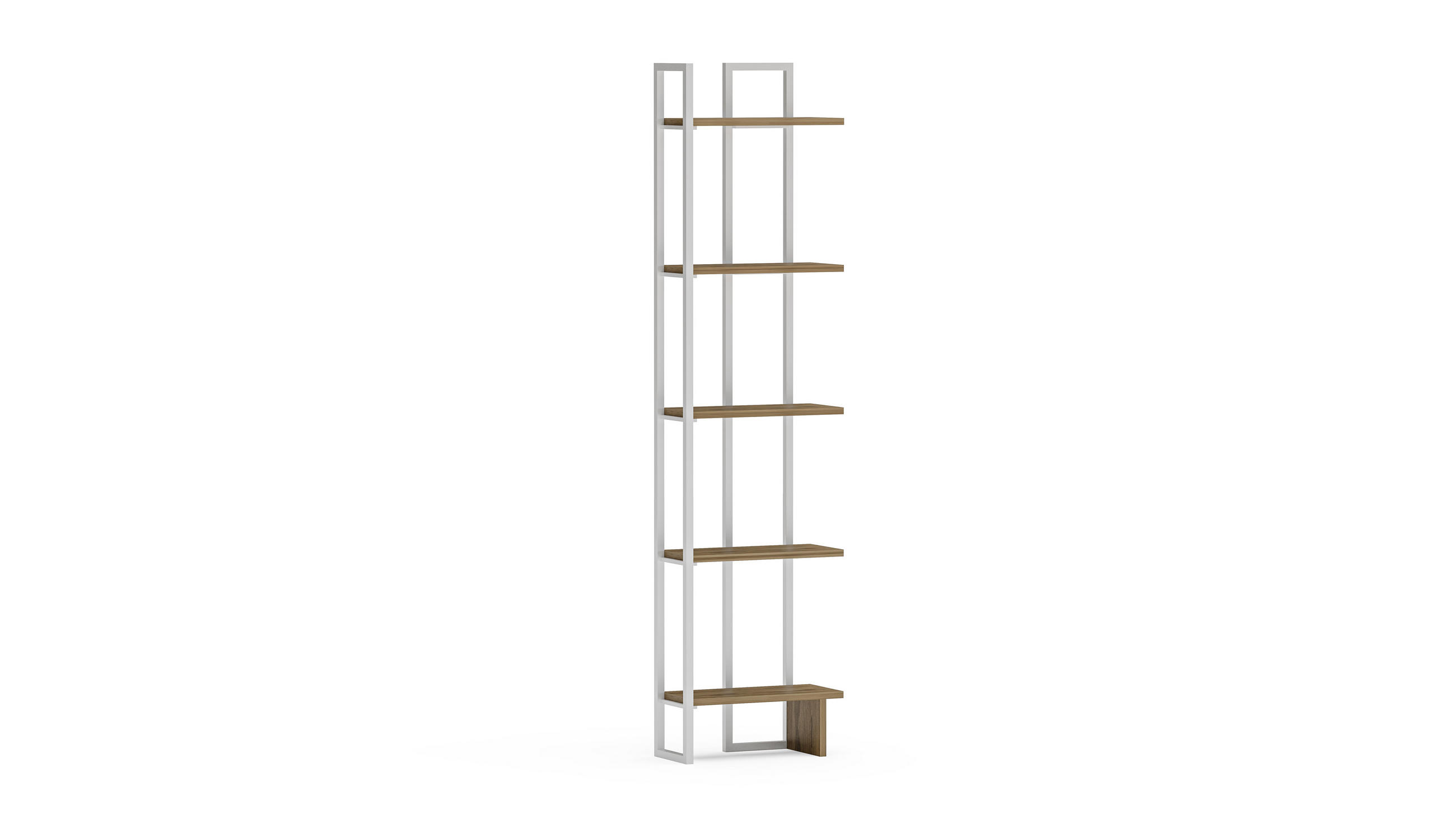 ECKREGAL Alice Weiß Braun - Weiß/Braun, Holzwerkstoff/Metall (45/180/22cm) - Decorotika