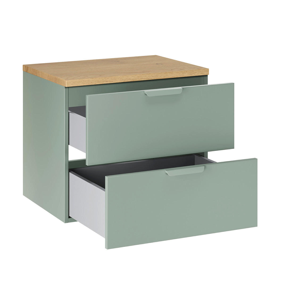 WASCHTISCHUNTERSCHRANK 60.6cm Oria 2er-Set Grün - Grün, Holzwerkstoff (60.6/50/46.5cm) - Petits-meubles