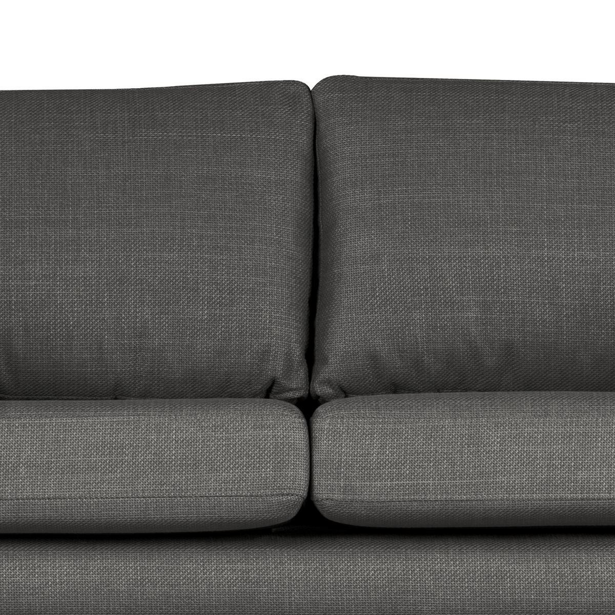 2-SITZER SOFA - Dunkelgrau/Buchefarben, Buchenholz/Textil (197/81/88cm) - home24