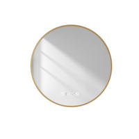 BADSPIEGEL Rund mit Beleuchtung Gold ф60 cm - Goldfarben, Glas (60/3.1/60cm) - EMKE