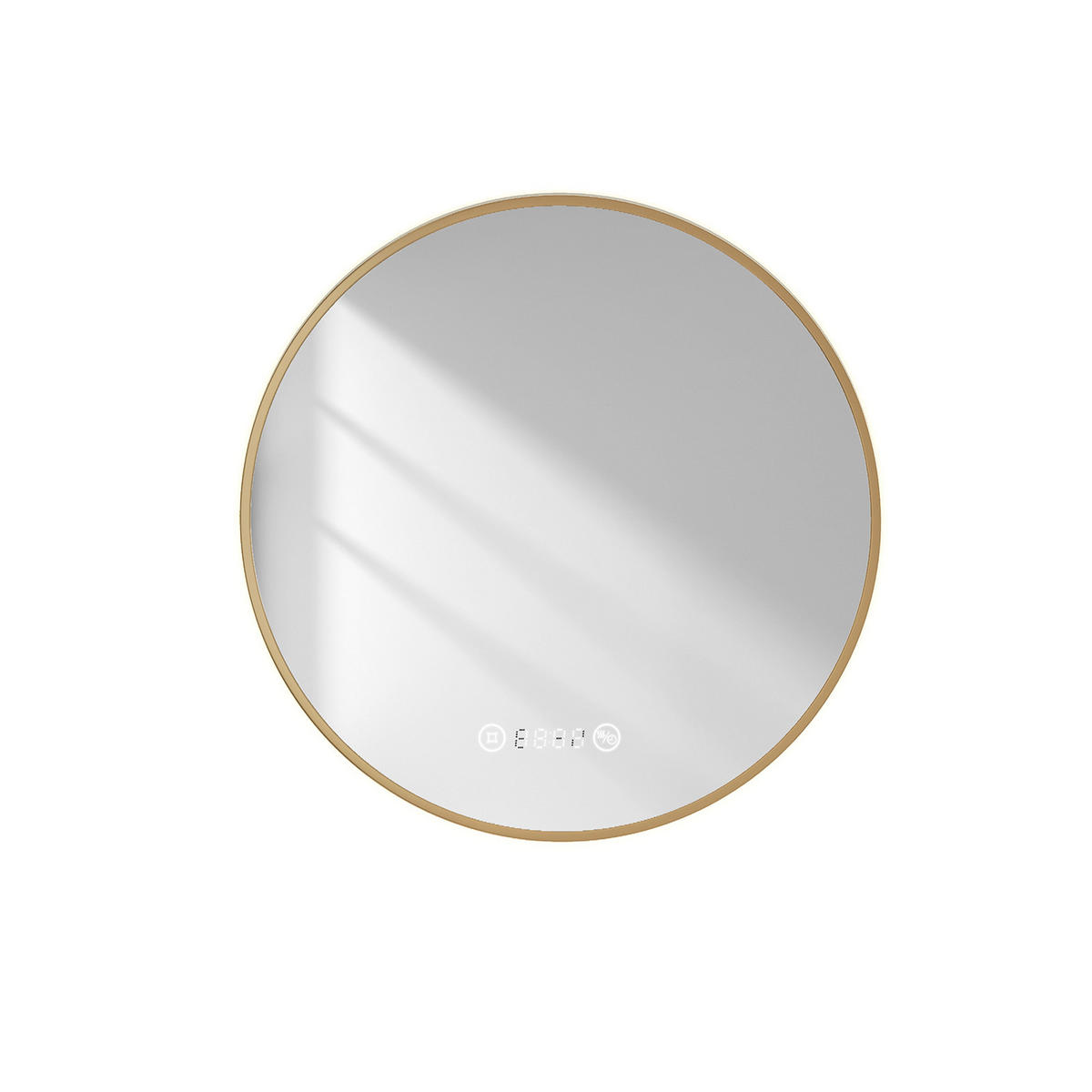 BADSPIEGEL Rund mit Beleuchtung Gold ф60 cm - Goldfarben, Glas (60/3.1/60cm) - EMKE