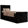 BOXBETT TILIANO DUO 90/200 - Schwarz Cord - H4 - Topper Visco - Links Seite - Schwarz, Textil (90/200cm) - MKS