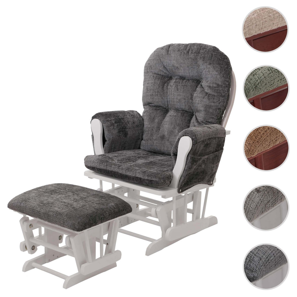 RELAXSESSEL Grau, Weiß - Weiß/Grau, Textil (75/100/71cm) - MCW
