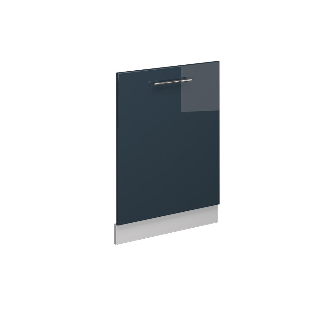 DISKMASKINENS FRONTPANEL Fame-Line Mörkblå högblank 60 cm utan bänkskiva Mörkblå, Vit 81.8/60/1.6 cm