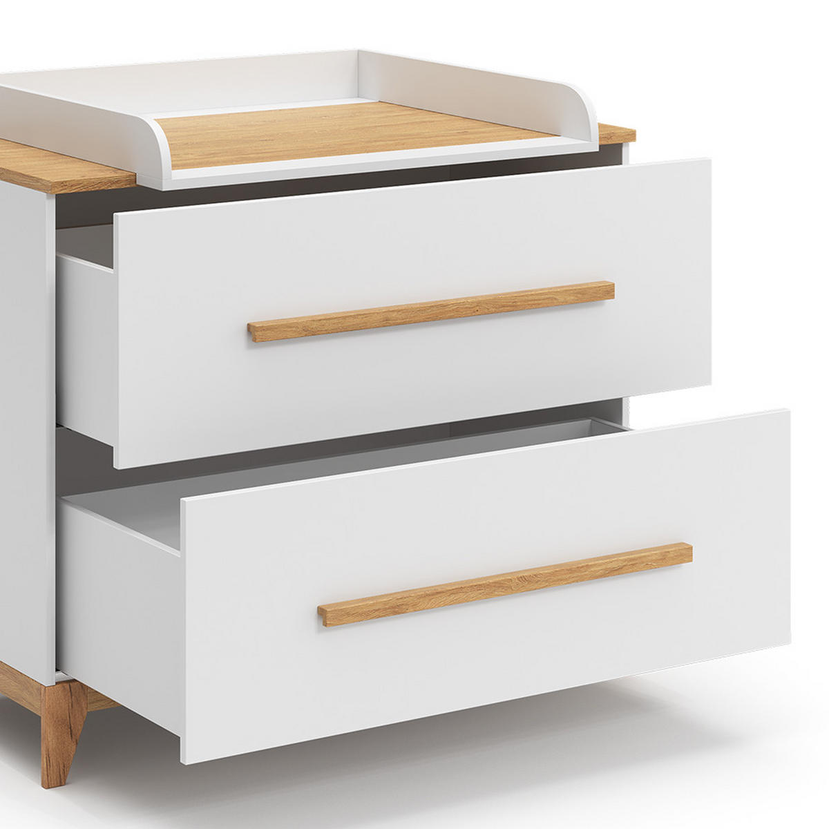 WICKELKOMMODE Malia Weiß 108 x 98 cm mit 2 Schubladen - Weiß, Holzwerkstoff (108/98/70cm) - VitaliSpa