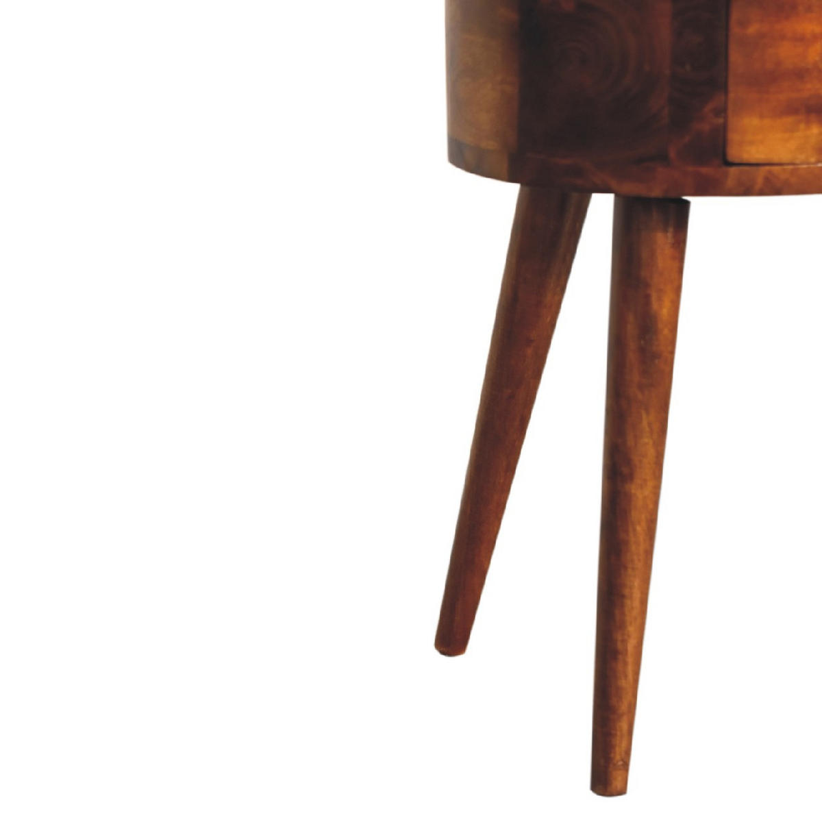 NACHTTISCH Mini - Kastanienfarben/Messingfarben, Holz/Metall (35/50/25cm) - Artisan Furniture