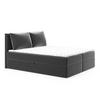 BOXBETT Egro - 140x200 - dunkelgrau (Kronos 22, Velvet) - Dunkelgrau/Schwarz, Holz/Holzwerkstoff (140/200cm) - Sofnet