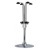 FLASCHENHALTER Portabel, für 4 Flaschen, 0,7-1,0L, Metall - Silberfarben, Metall (30/46/36cm) - ich-zapfe