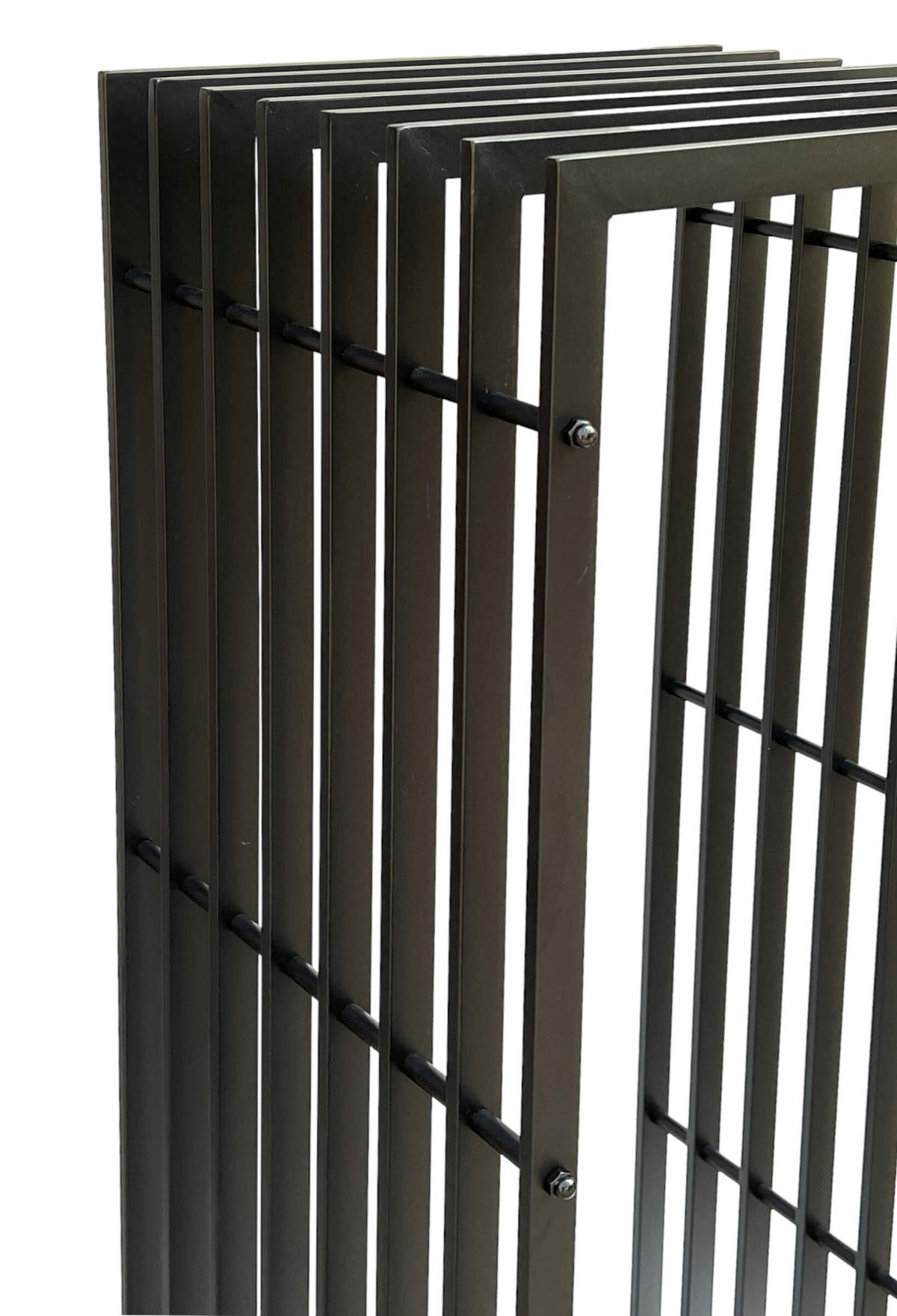KAMINHOLZREGAL Metall Schwarz 150 cm 96430 - Schwarz, Metall (50/150/40cm) - DanDiBo