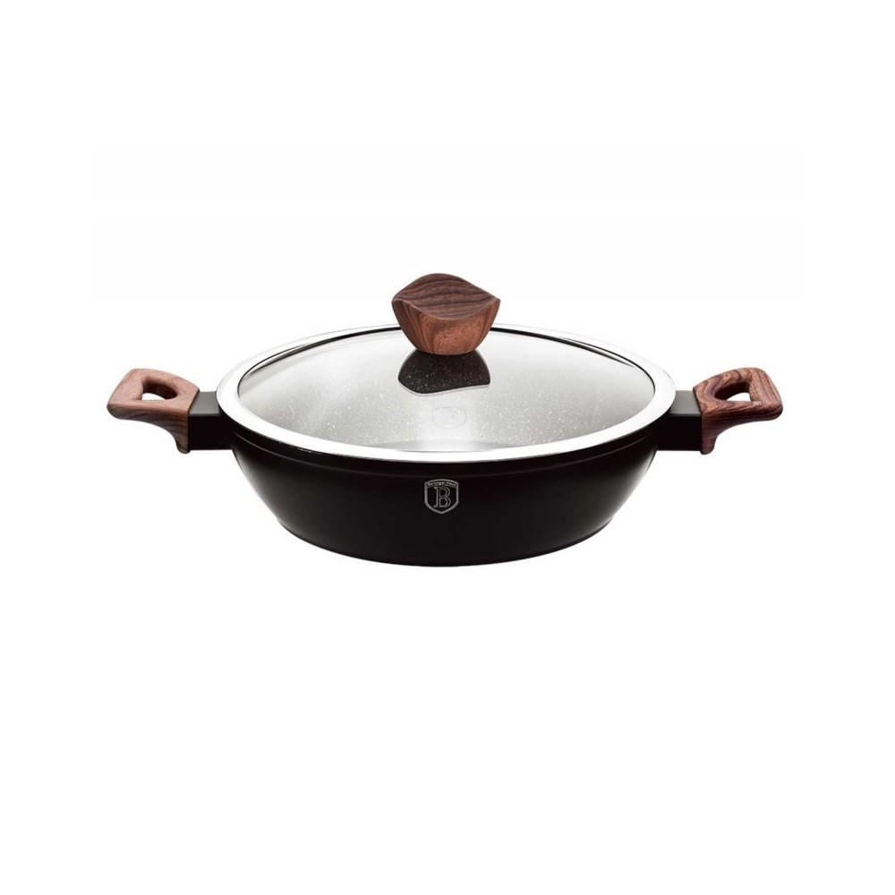 TOPF Schwarz 28/28/7.5 cm BH1739 - Schwarz, Metall (28cm) - Berlinger Haus
