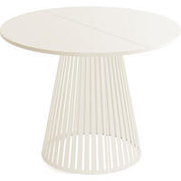 ESSTISCH Naro runder ausziehbarer, Beige Cashmere 120-200/120/76 cm - Kaschmir/Beige, Holzwerkstoff/Metall (120/120/76cm) - WFL GROUP