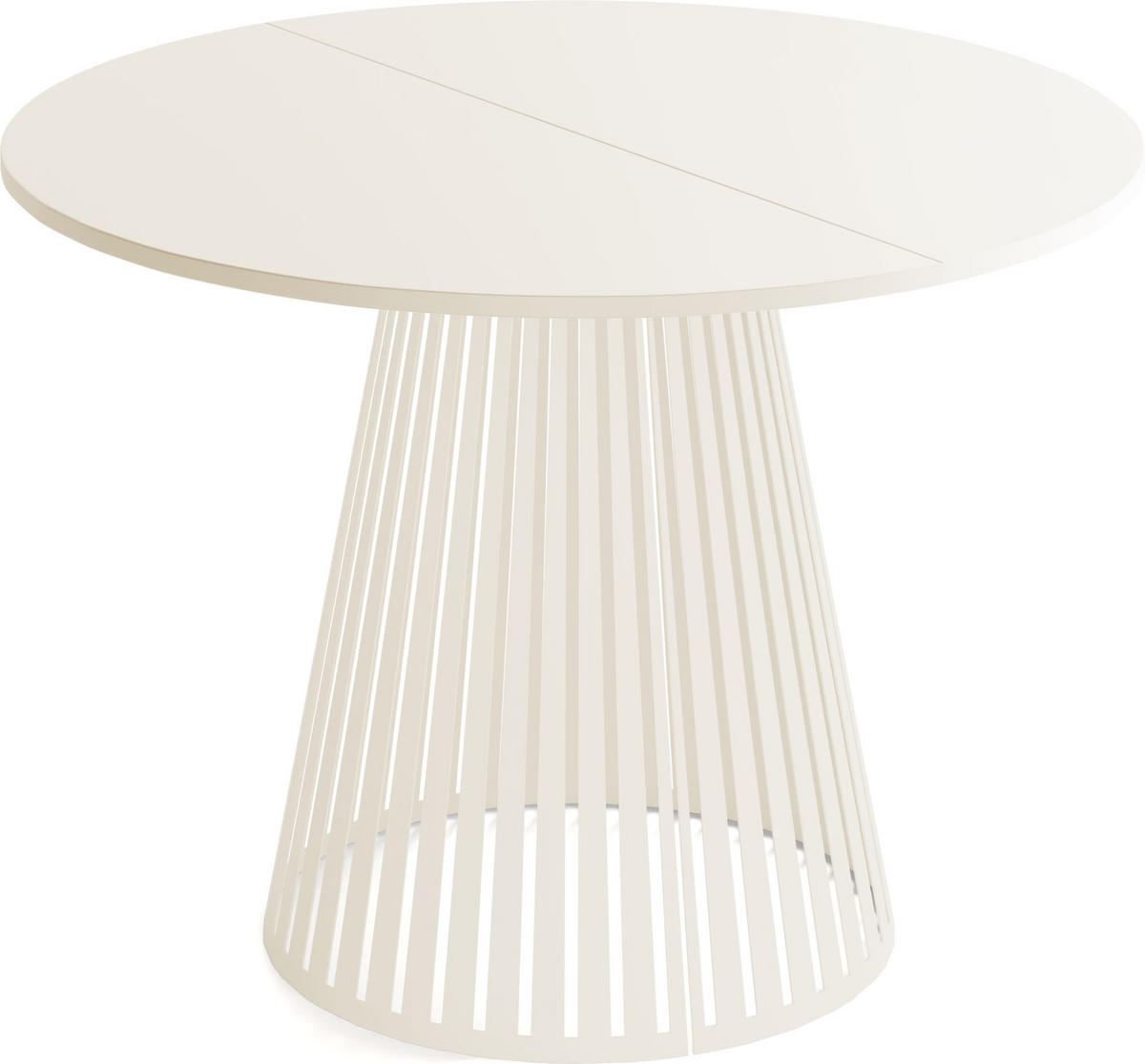 ESSTISCH Naro runder ausziehbarer, Beige Cashmere 120-200/120/76 cm - Kaschmir/Beige, Holzwerkstoff/Metall (120/120/76cm) - WFL GROUP
