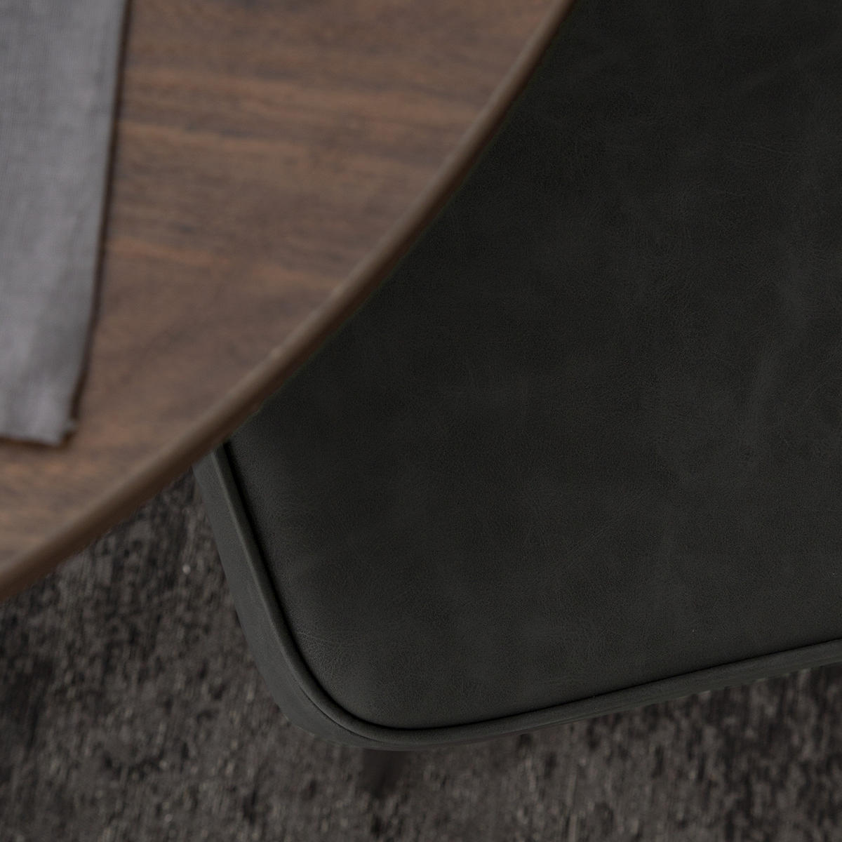 ESSZIMMERSTUHL - 2er-Set - Kunstleder / Stahl - Grau, Kunststoff/Metall (49/84/61cm) - home24