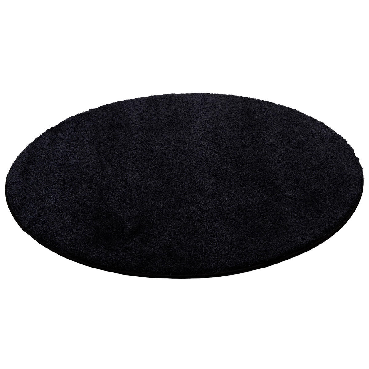 HOCHFLOR SHAGGY TEPPICH PALACE RUND - Schwarz, Textil (160/160cm) - Snapstyle