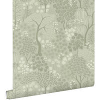 TAPETE Bäumen und Blumen 50 x 900 cm - Grün, Papier (50/900cm) - ESTAhome