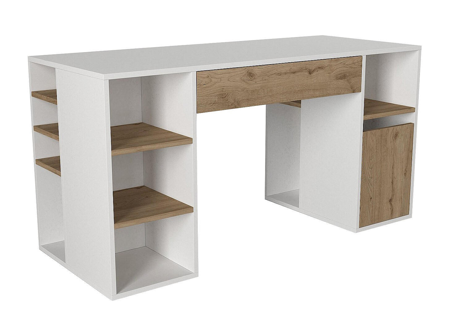 Vente-Unique Schreibtisch Weiß 59.6x74.4x145.3 cm