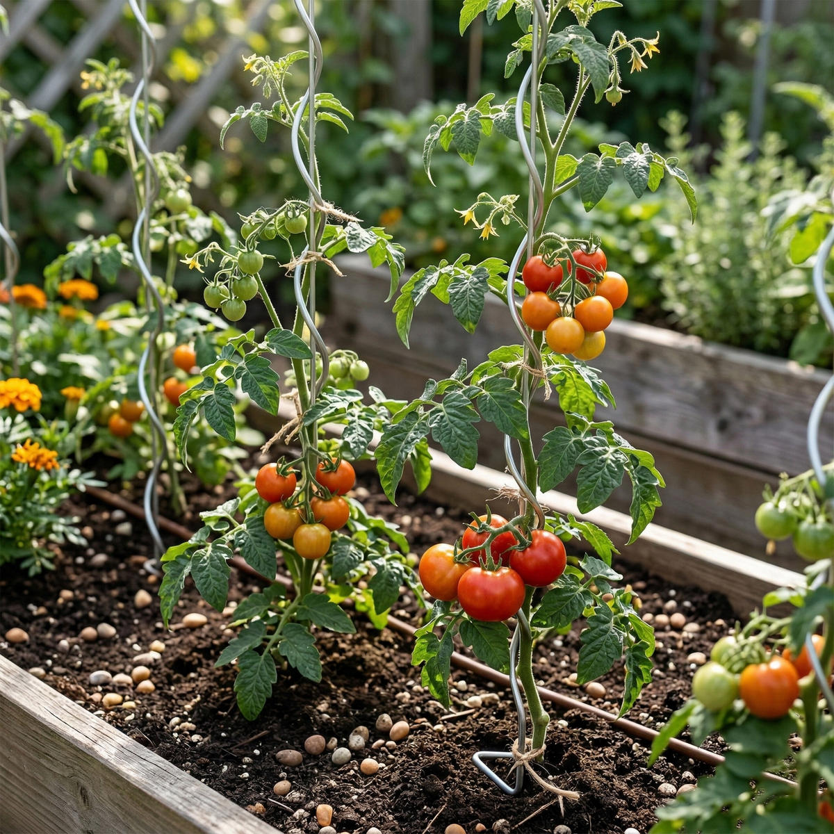 TOMATENSPIRALSTAB Silber 10er-Set verzinkter Stahl 150 cm - Silberfarben, Metall (0.5cm) - Relaxdays