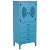 HOLZSCHRANK mit 4 schubladen und 2 türen 60x40x140 cm blau - Blau, Holz (60/140/40cm) - Wanderlust