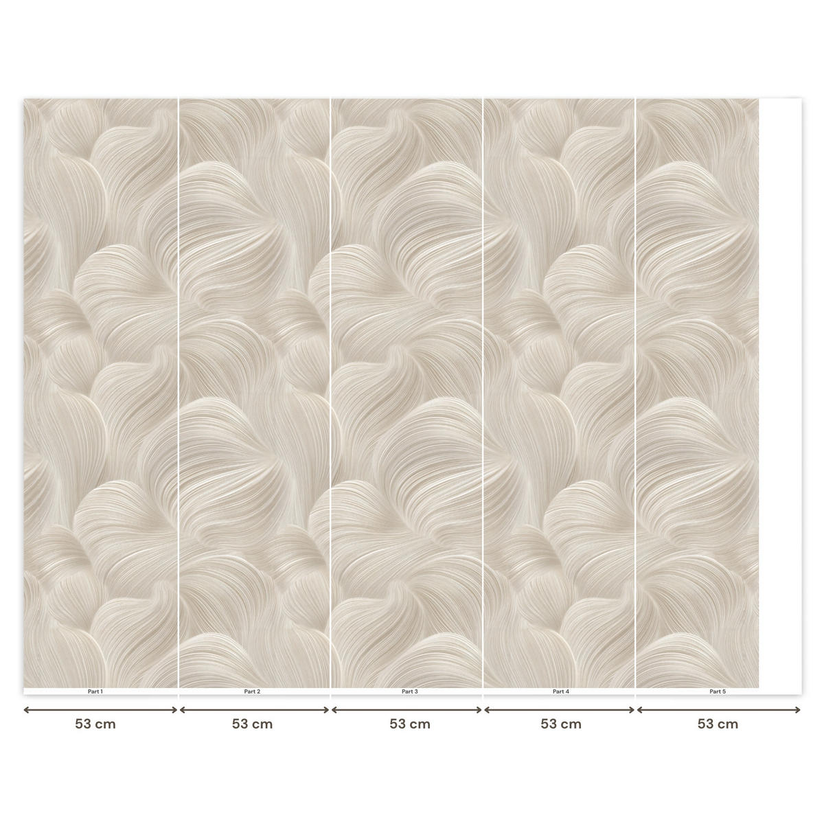 TAPETE - Lines - Ventilator - Beige - 240x200 cm - Creme, Papier (240/200cm) - OnlyWow