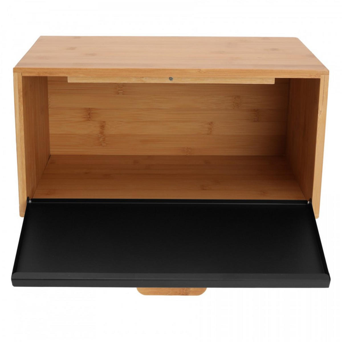 BROTKASTEN Schwarz 26/38/23 cm KB7399 - Schwarz, Holz (38/23/26cm) - Klausberg 