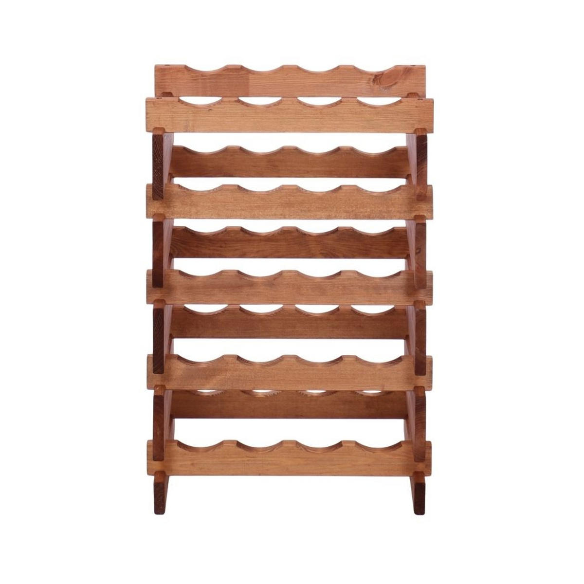 WEINREGAL VINOTECA FLEX PRO HxBxT 65x46x28cm 20 Flaschen auf 5 Ebenen Braun geölt - Braun, Holz (46/65/28cm) - PROREGAL