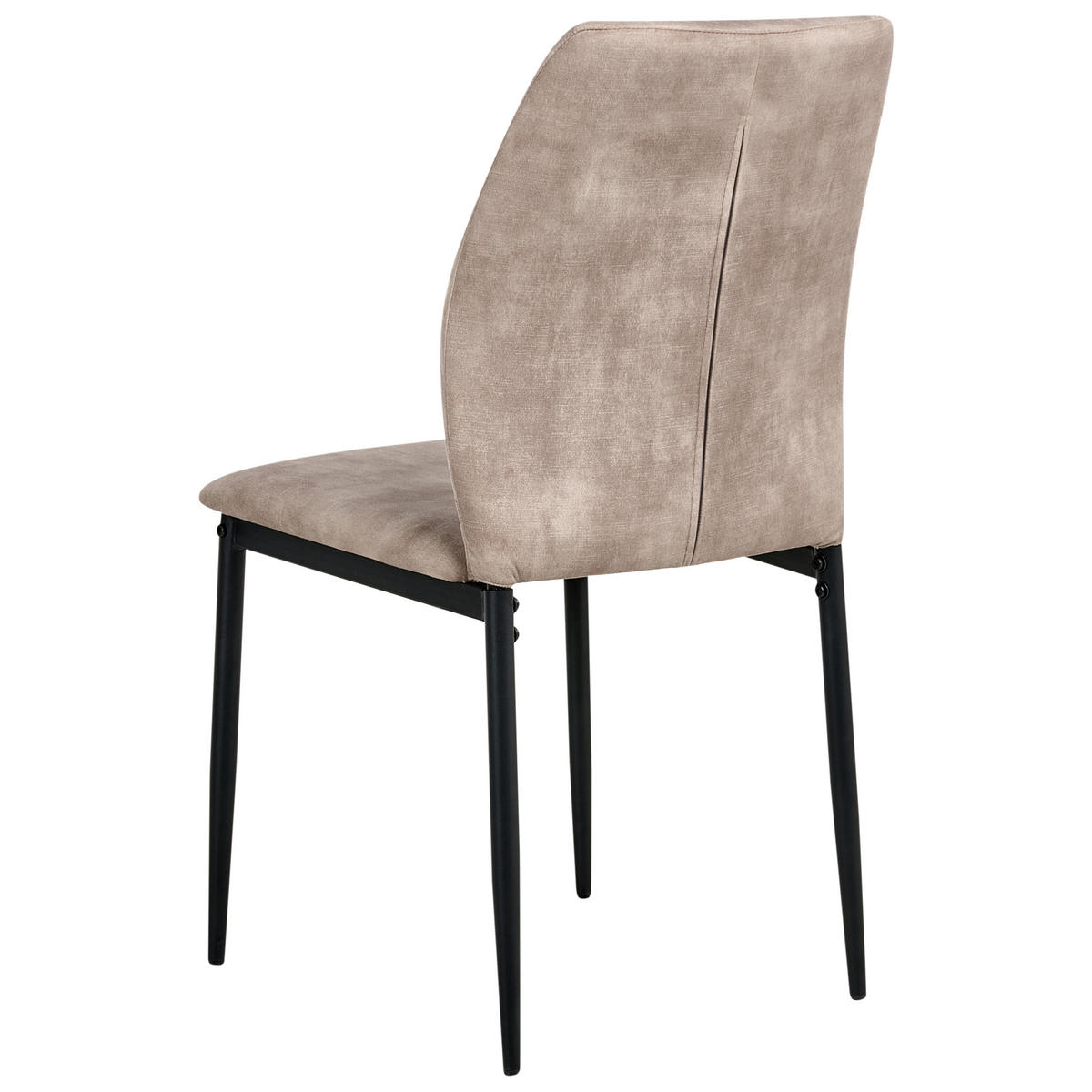 ESSZIMMERSTUHL 4er-Set Stoff Taupe Rocheport - Taupe, Textil (46/89/44cm) - Beliani