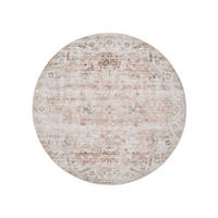 VINTAGE-TEPPICH George waschbar ø 160 cm rund - Rosa, Kunststoff (160/160cm) - benuta