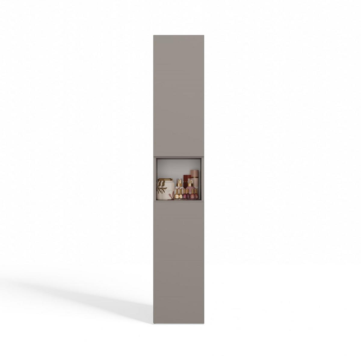 BADEZIMMERSCHRANK: Ton, 31 x 174 x 30 cm - Grau, Holzwerkstoff (30/174/30cm) - 3XE LIVING