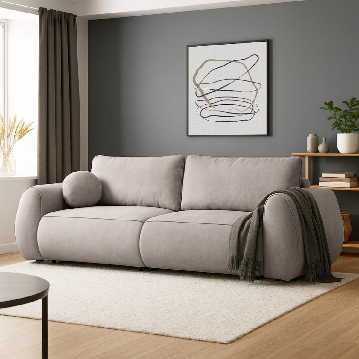 3-SITZER Schlafsofa Bravo mit Eckfunktion, mit zwei Bettkasten, Cappuccino - Schwarz/Cappuccino, Textil (257/96/110cm) - Beautysofa