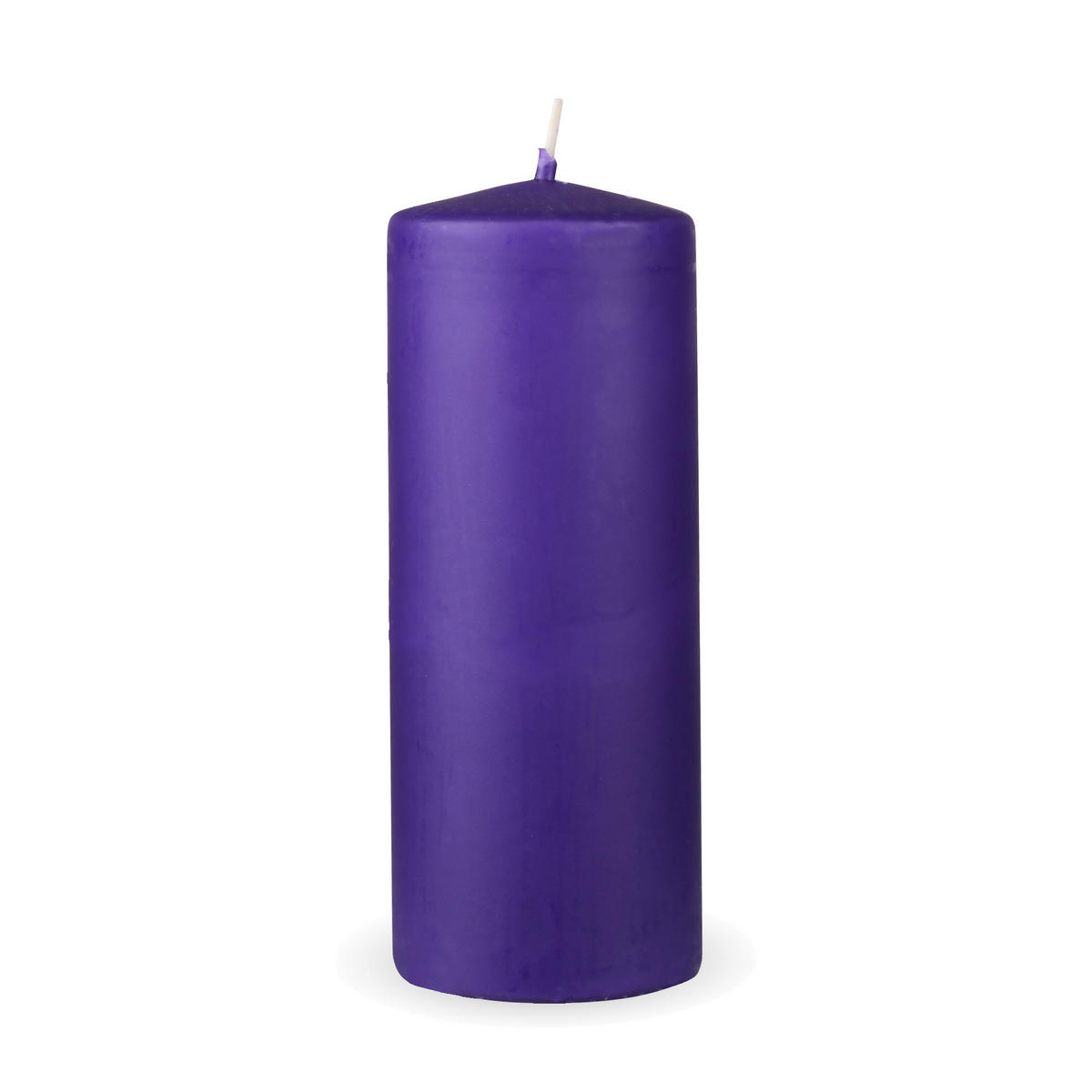 STUMPENKERZEN "Lila", Größe Ø7cm x Höhe: 16 cm - Lila, Naturmaterialien (7/16cm) - HS Candle