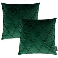 KISSENHÜLLE 2er Set Nobless Rauten 50/50 cm grün - Grün, Textil (50/50cm) - Magma Heimtexx