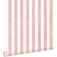 TAPETE Streifenmuster 50 x 900 cm - Pink, Papier (50/0.1cm) - ESTAhome