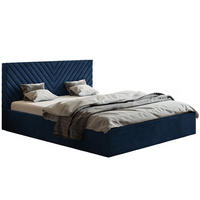 BETT Blau OLDO 8 Gepolstert Mit Bettkasten 180x200 cm - Dunkelblau, Textil (180/200cm) - Sepro Meble