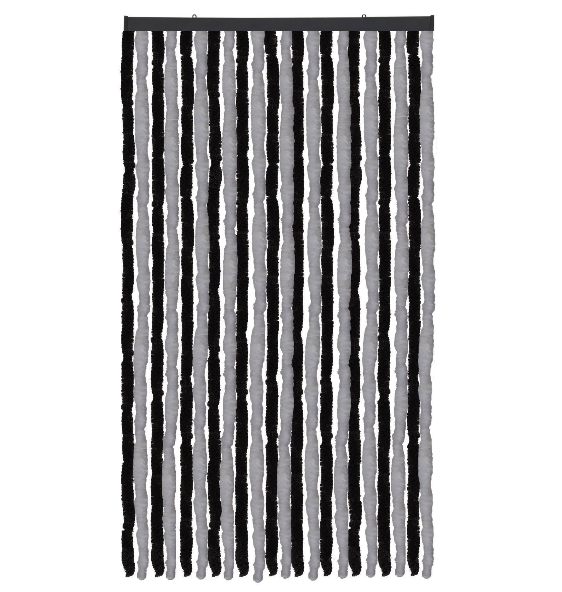 FLAUSCHVORHANG (100x220 cm) Türvorhang in "Anthrazit-Schwarz" - Grau, Kunststoff (100/2/220cm) - Arsvita