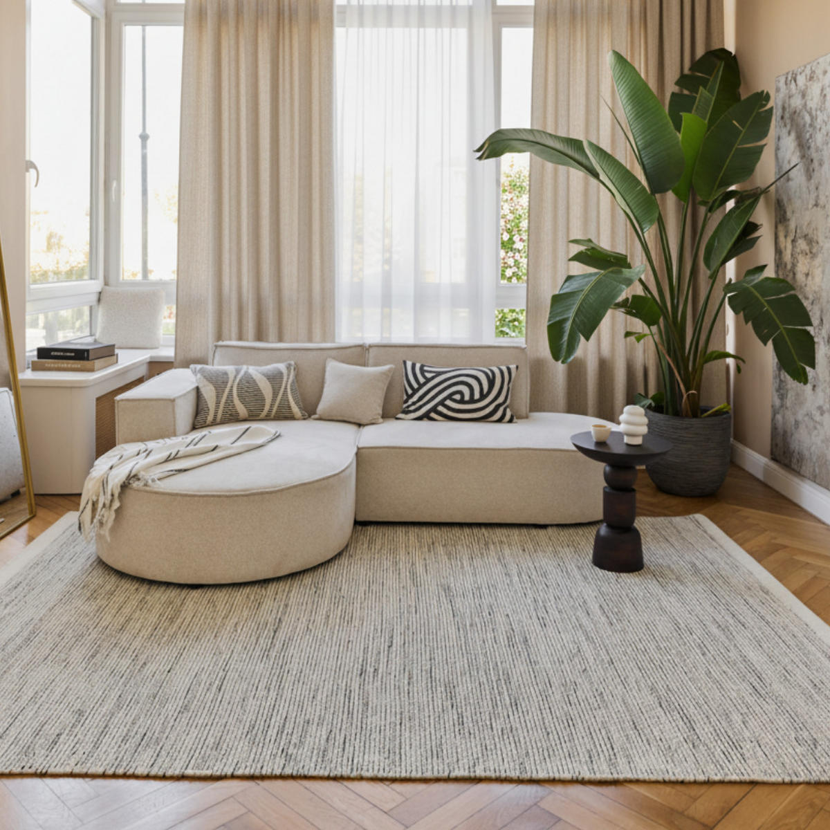 TEPPICH LONI Beige 70/140 cm - Beige, Textil (70/140cm) - Tapiso