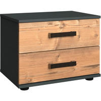 NACHTKONSOLE Stockholm Graphit / Edeltanne 52 / 38 / 40cm - Braun/Grau, Holzwerkstoff/Kunststoff (52/40/38cm) - Wimex