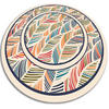 VINYL TEPPICH Ø130 cm Konturblätter - Multicolor, Kunststoff (130/130cm) - TULUP